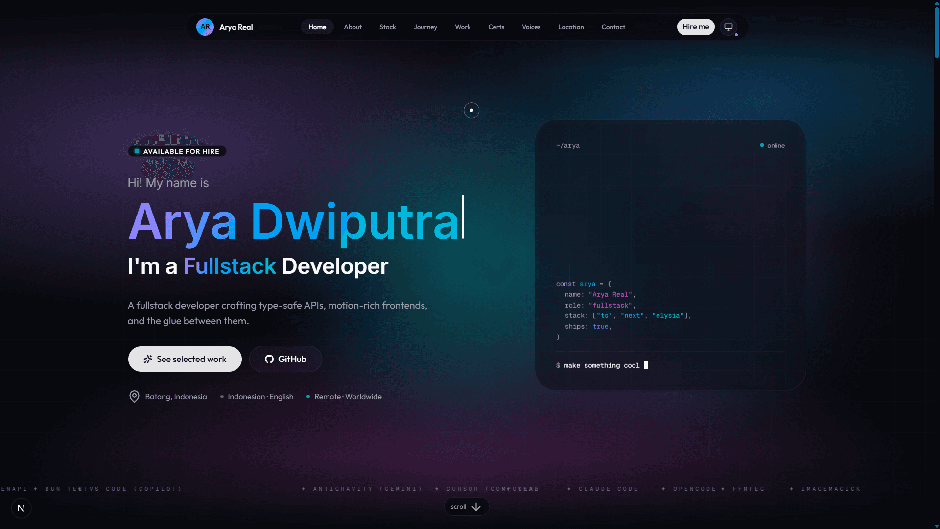 Portfolio screenshot